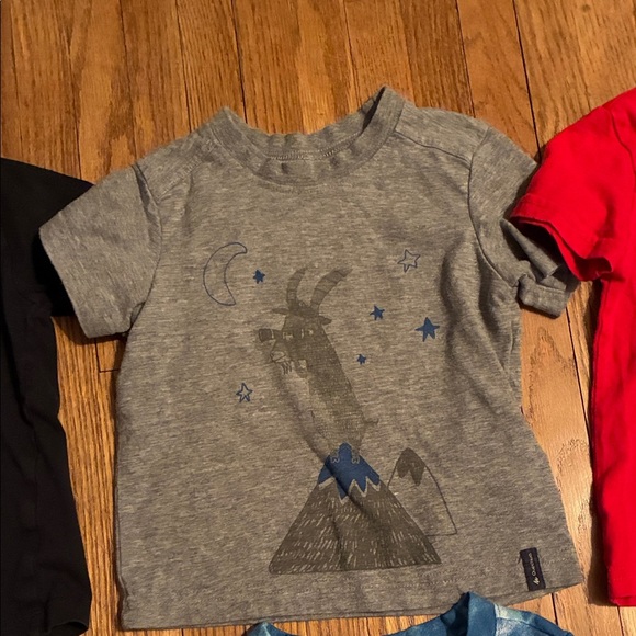 Assorted Kids T-Shirt Collection - Black, Gray, Red, Cream, Blue - Picture 4 of 14